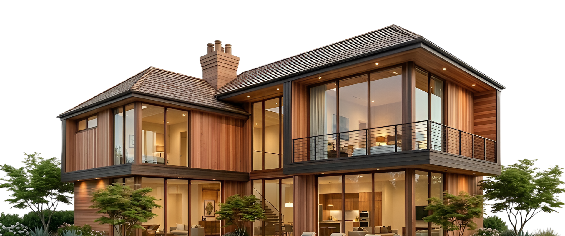 Modern luxury house with contemporary architecture